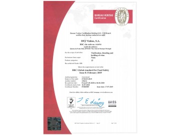 DFJ VINHOS, S.A_BRC Certification_Food_2019-001-001