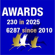 In 2025 we already received 230 awards, in total 6287 since 2010